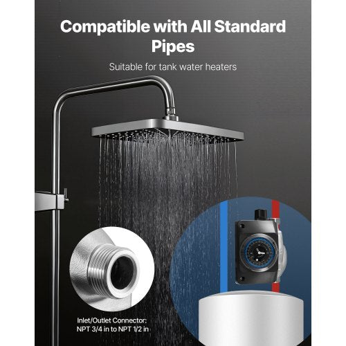 Hot Water Recirculating Pump with Bypass Valve Instant Recirculation Pump