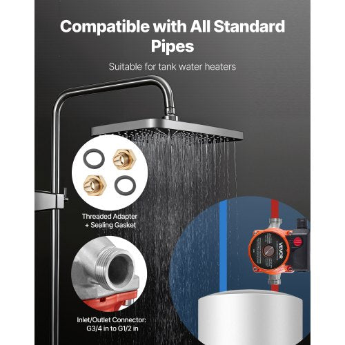 Hot Water Recirculating Pump 10 GPM Instant Circulation Circulator Pump