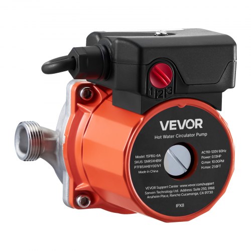 Hot Water Recirculating Pump 10 GPM Instant Circulation Circulator Pump