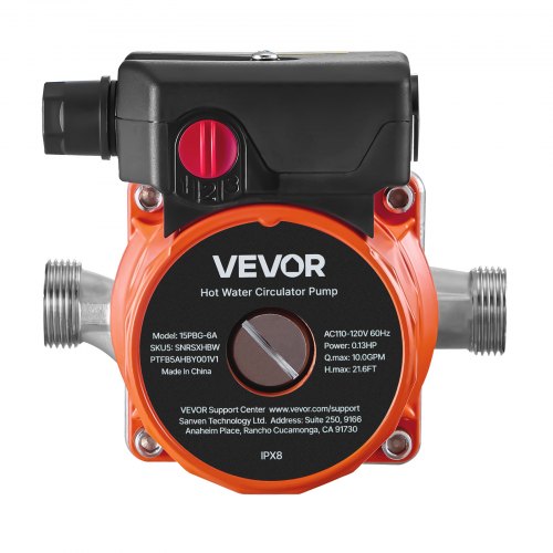 Hot Water Recirculating Pump 10 GPM Instant Circulation Circulator Pump