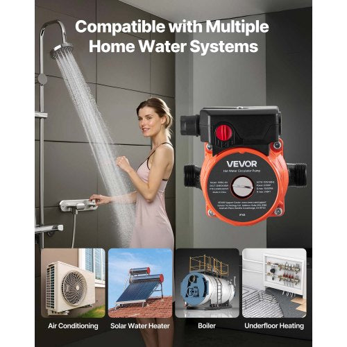 Hot Water Recirculating Pump 10 GPM Instant Circulation Circulator Pump 1