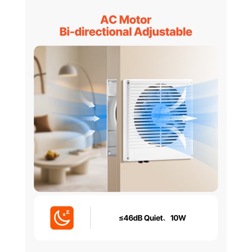 75Inch Room to Room Fan Through Wall Fan with AC Motor Bidirectional