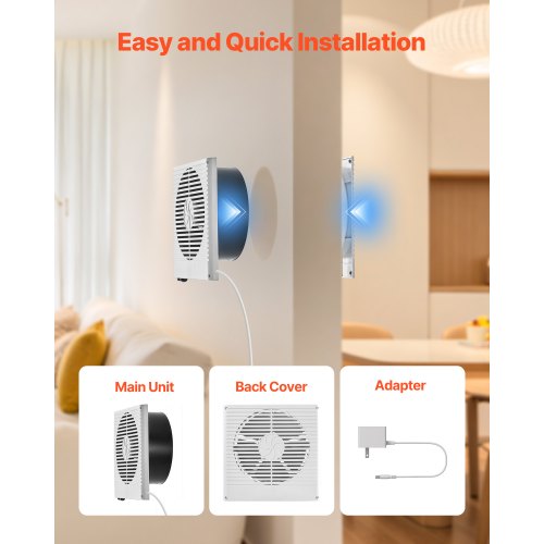 75Inch Room to Room Fan Through Wall Fan with AC Motor Bidirectional