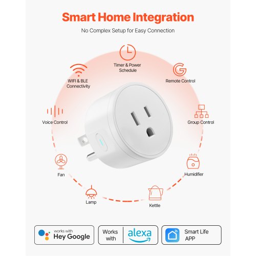 Smart Plug WiFi Smart Outlet Compatible with Alexa and Google Home WiFi