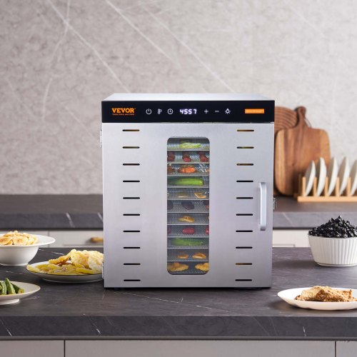 Food Dehydrator Machine 10 Stainless Steel Trays 1000W Electric Food Dryer