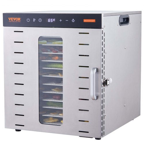 Food Dehydrator Machine 10 Stainless Steel Trays 1000W Electric Food Dryer