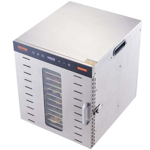 Food Dehydrator Machine 10 Stainless Steel Trays 1000W Electric Food Dryer