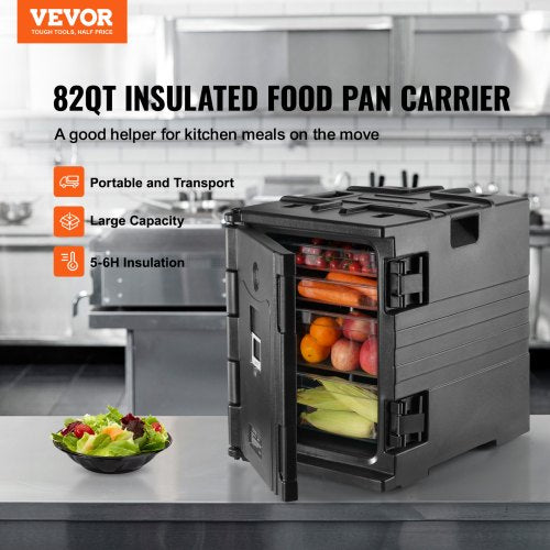 Insulated Food Pan Carrier 82 Qt Hot Box for Catering LLDPE Food Box