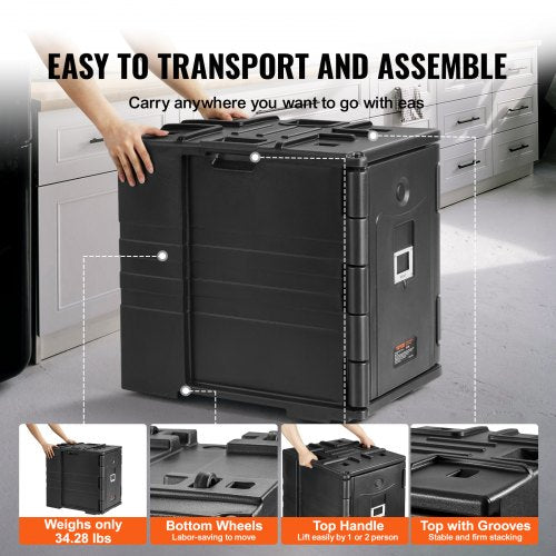 Insulated Food Pan Carrier 82 Qt Hot Box for Catering LLDPE Food Box