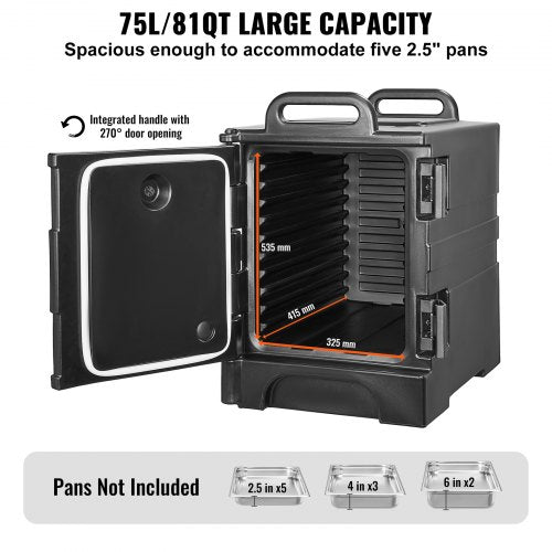 Insulated Food Pan Carrier 81 Qt Hot Box for Catering Food Box Carrier