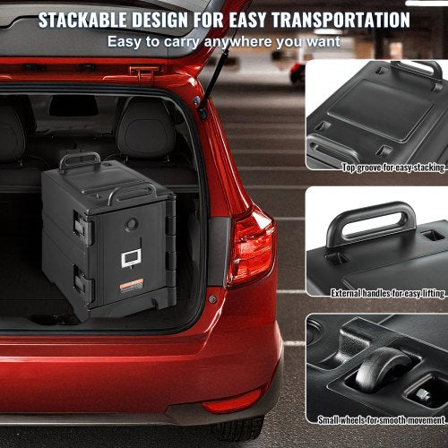 Insulated Food Pan Carrier 81 Qt Hot Box for Catering Food Box Carrier