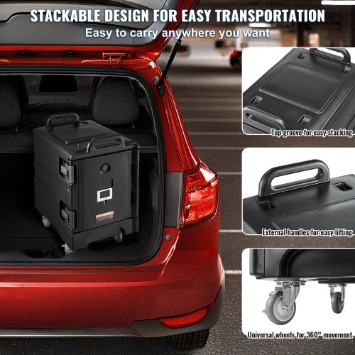 Insulated Food Pan Carrier 81 Qt Hot Box for Catering Food Box Carrier