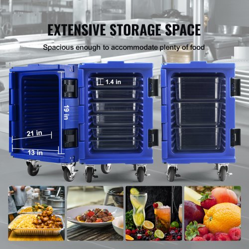 Insulated Food Pan Carrier 82 Qt Hot Box for Catering LLDPE Food Box