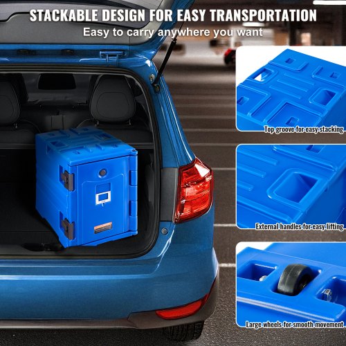 Insulated Food Pan Carrier 95 Qt Hot Box for Catering Food Box Carrier