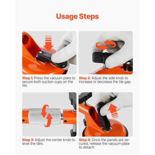 Seamless Seam Setter 2 Packs Granite Seam Setter with 5 in Vacuum Suction