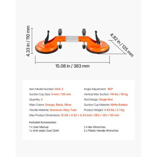 Seamless Seam Setter 2 Packs Granite Seam Setter with 5 in Vacuum Suction