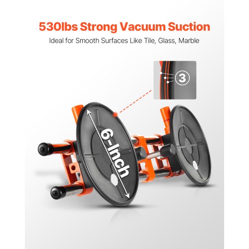 Seamless Seam Setter 2 Packs Granite Seam Setter with 6 in Vacuum Suction