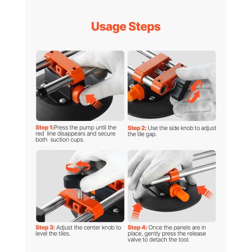 Seamless Seam Setter 2 Packs Granite Seam Setter with 6 in Vacuum Suction
