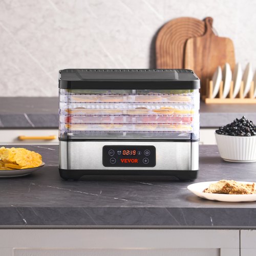 Food Dehydrator Machine 5Tray Fruit Dehydrator 300W Electric Food Dryer