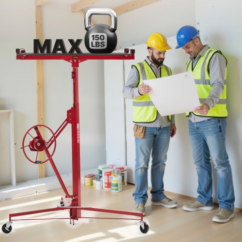 11ft Drywall Lift HeavyDuty 150 lbs Sheetrock Hoist with Adjustable