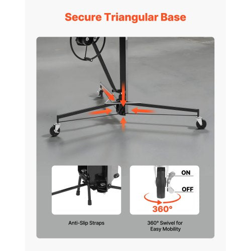 11ft Drywall Lift HeavyDuty 150 lbs Sheetrock Hoist with Adjustable 1