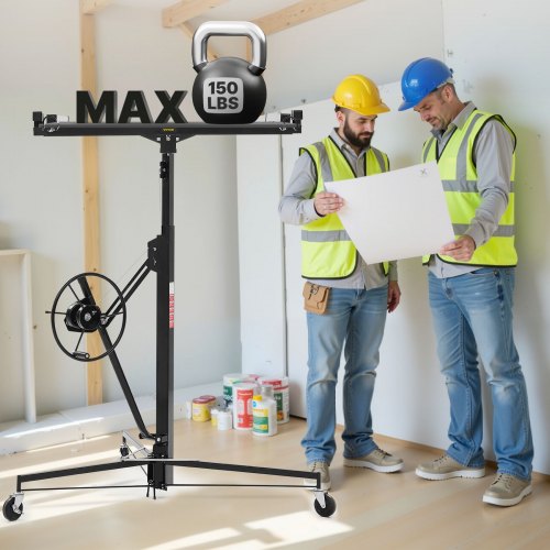 11ft Drywall Lift HeavyDuty 150 lbs Sheetrock Hoist with Adjustable 1