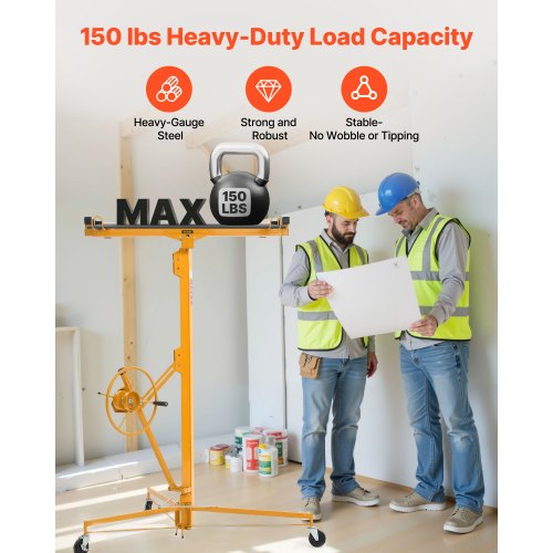 16ft Drywall Lift HeavyDuty 150 lbs Sheetrock Hoist with Adjustable