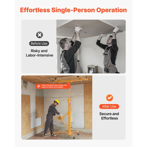 16ft Drywall Lift HeavyDuty 150 lbs Sheetrock Hoist with Adjustable