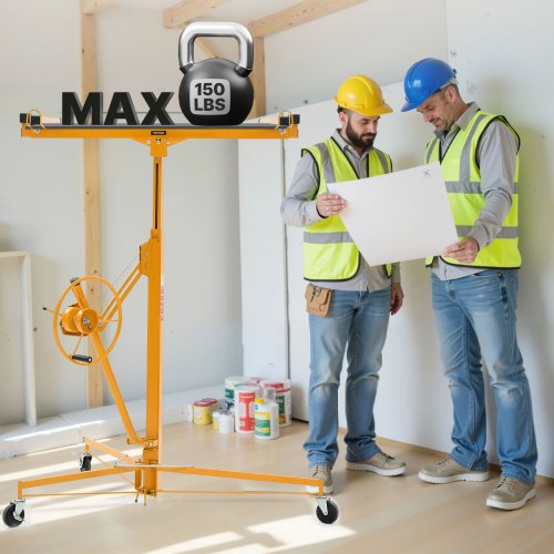 11ft Drywall Lift HeavyDuty 150 lbs Sheetrock Hoist with Adjustable 2