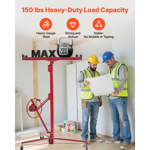16Ft Drywall Lift Heavyduty 150 Lbs Sheetrock Hoist With Adjustable