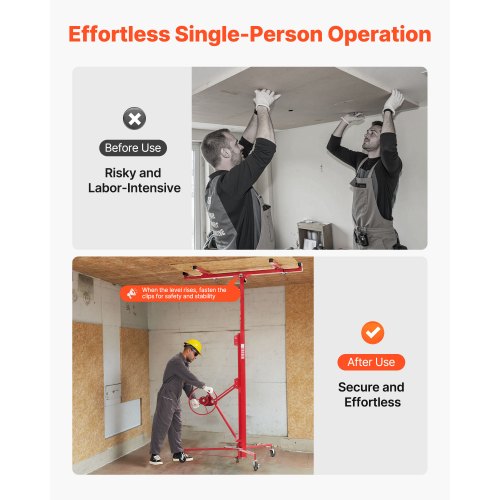 16Ft Drywall Lift Heavyduty 150 Lbs Sheetrock Hoist With Adjustable