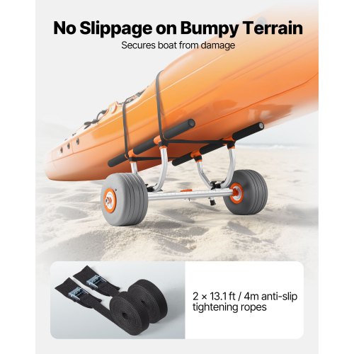 Kayak Cart 350 lbs Load Capacity Kayak Trolley with 12inch Inflatable PU