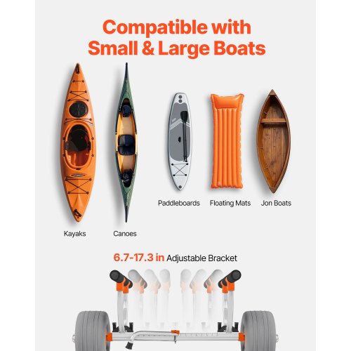 Kayak Cart 350 lbs Load Capacity Kayak Trolley with 12inch Inflatable PU