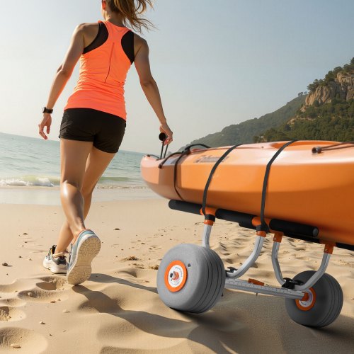 Kayak Cart 350 lbs Load Capacity Kayak Trolley with 12inch Inflatable PU