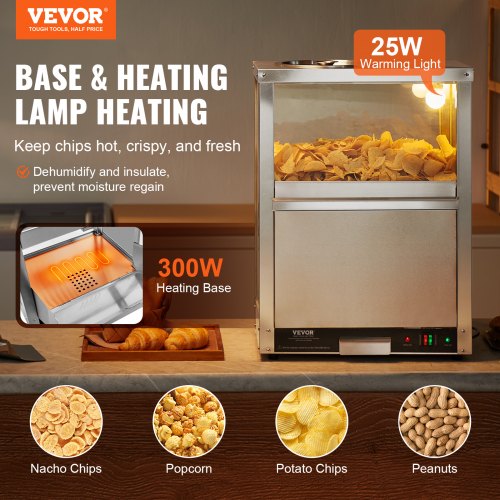 Nacho Chip Warmer 845QT80L for Nacho Chips Popcorn Peanut Potato Chips