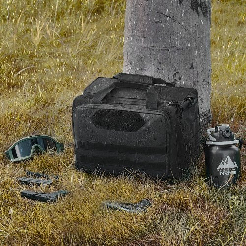 Range Bag for 3 Pistols Tactical Gun Range Bag Single Shoulder Strip Black – 9 L