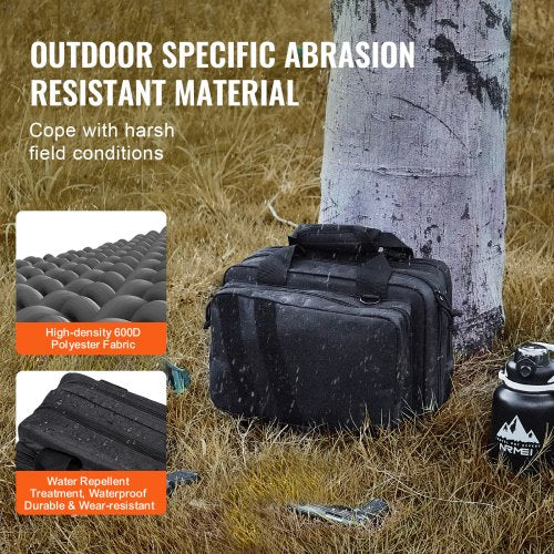 Tactical Pistol Backpack with 2 Pistol Cases Gun Range Backpack with 6x
