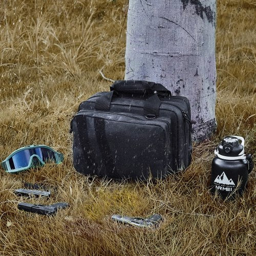 Tactical Pistol Backpack with 2 Pistol Cases Gun Range Backpack with 6x
