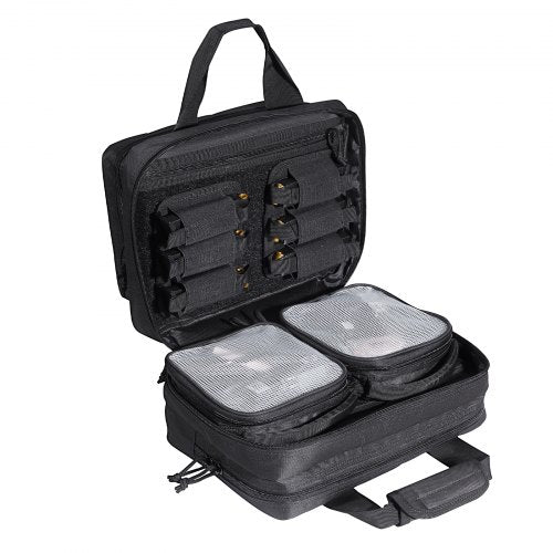 Tactical Pistol Backpack with 2 Pistol Cases Gun Range Backpack with 6x
