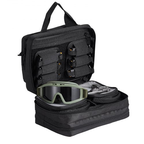 Tactical Pistol Backpack with 2 Pistol Cases Gun Range Backpack with 6x