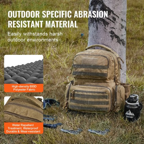 Tactical Range Backpack for 6 Pistols Gun Backpack BrownRange Bag for 6 Pistols