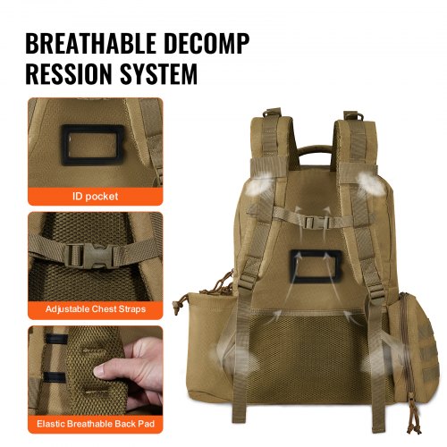 Tactical Range Backpack for 6 Pistols Gun Backpack BrownRange Bag for 6 Pistols