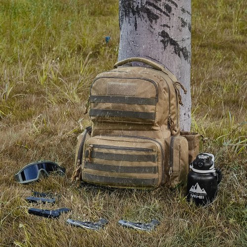 Tactical Range Backpack for 6 Pistols Gun Backpack BrownRange Bag for 6 Pistols