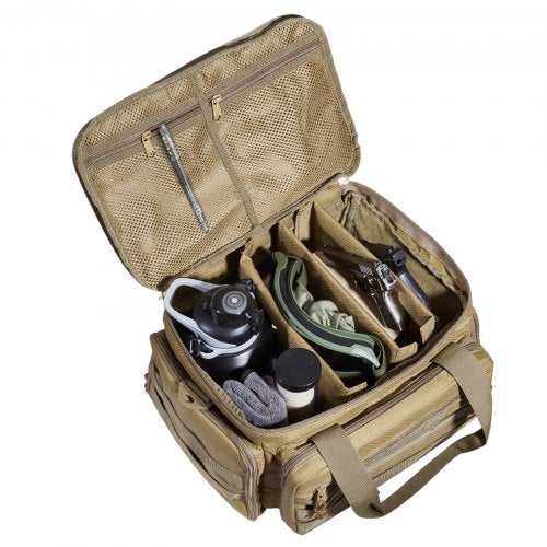 Range Bag for 4 Pistols Tactical Gun Range Bag Single Shoulder Strip Brown – 6 L