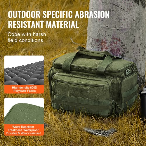 Range Bag for 4 Pistols Tactical Gun Range Bag Single Shoulder Strip Green – 6 L