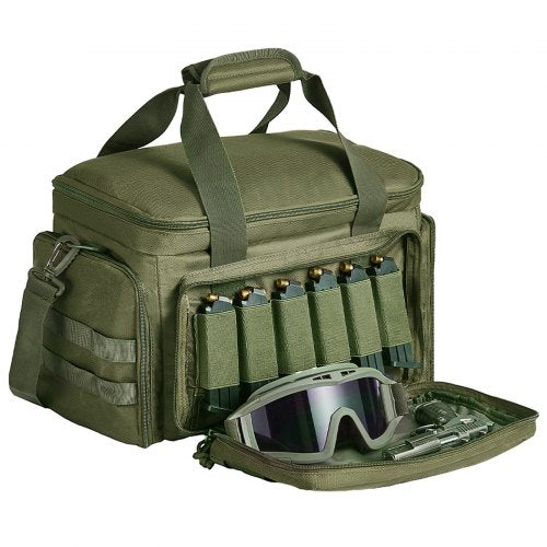 Range Bag for 4 Pistols Tactical Gun Range Bag Single Shoulder Strip Green – 6 L