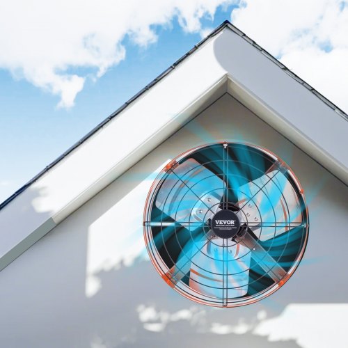 Gable Mount Fan 15 Inch Attic Exhaust Fan with Adjustable Thermostat