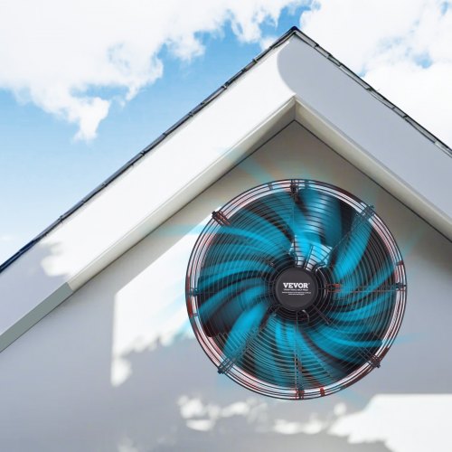 Gable Mount Fan 16 Inch Attic Exhaust Fan with Adjustable Thermostat