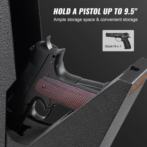 Mounted Gun Safe for Pistols Biometric Gun Safe with Three Quick Access