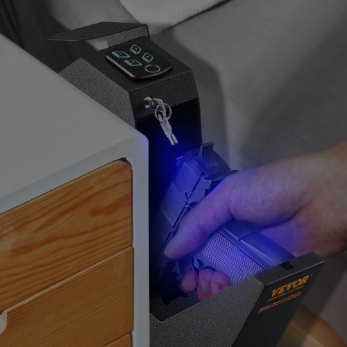 Mounted Gun Safe for Pistols Biometric Gun Safe with Three Quick Access